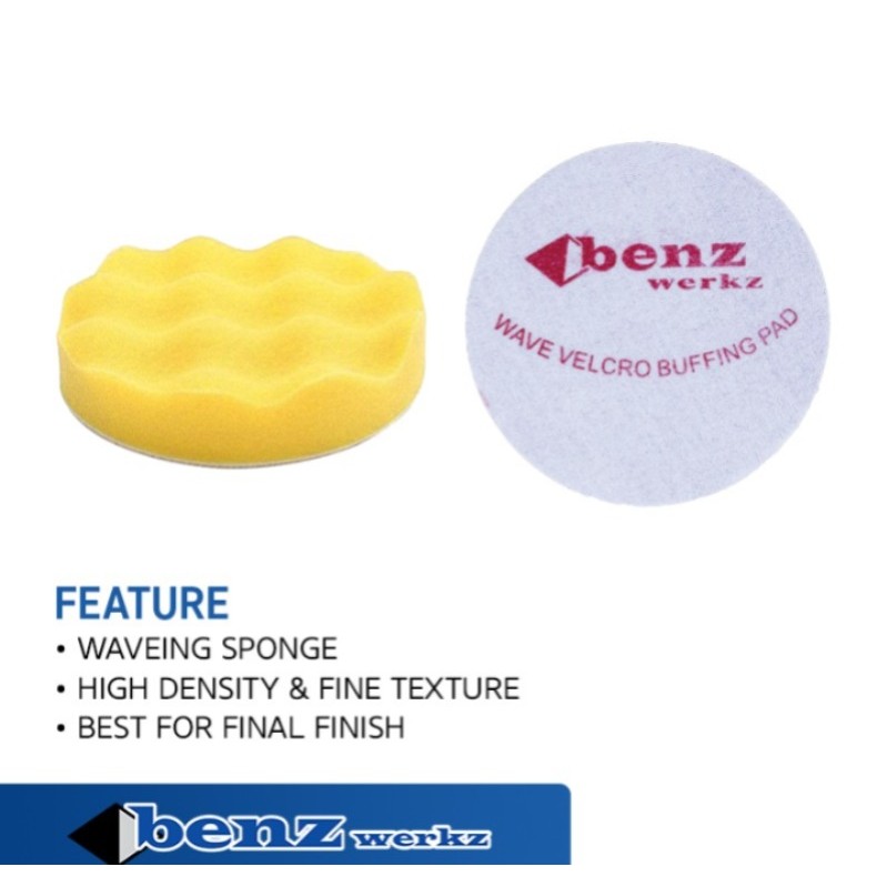 Busa Poles Mobil 7 inch / Wave Buffing Pad Yellow 7 Inch / Busa Waxing