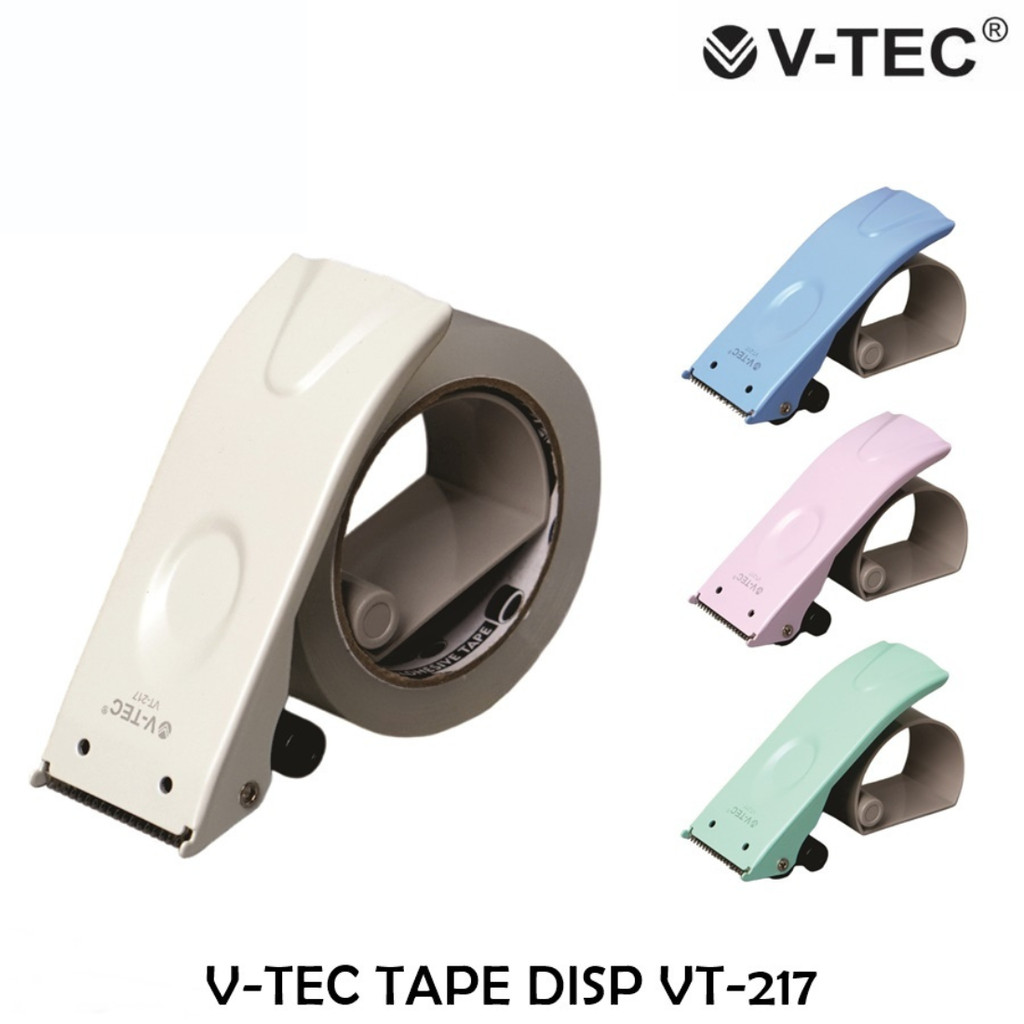 

[ATK88] Tape Dispenser V-Tec VT-217 Pastel Pegangan Lakban 2 Inch Perekat packing Stainless