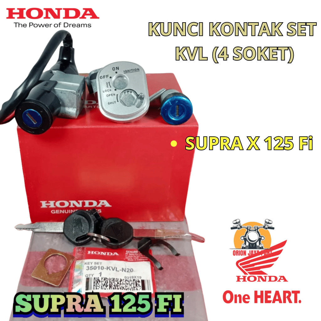 35010-KVL-N20 ORIGINAL Kunci Kontak Set KVL Key Set Honda Supra X 125 Lama Supra X 125 Karbu Supra X