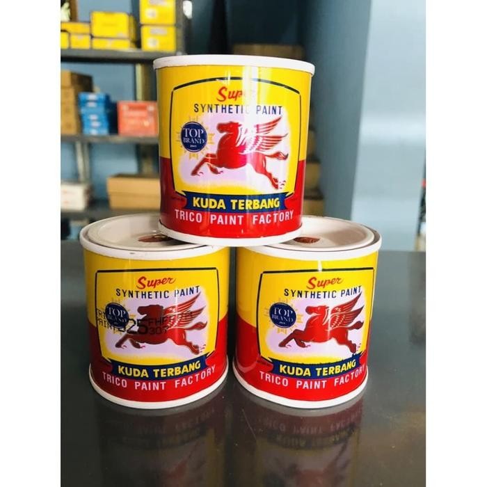 [TERLARIS] Cat kuda Terbang kaleng Kecil 100 ml Kayu Besi Plastik - Hitam[TERLARIS ]