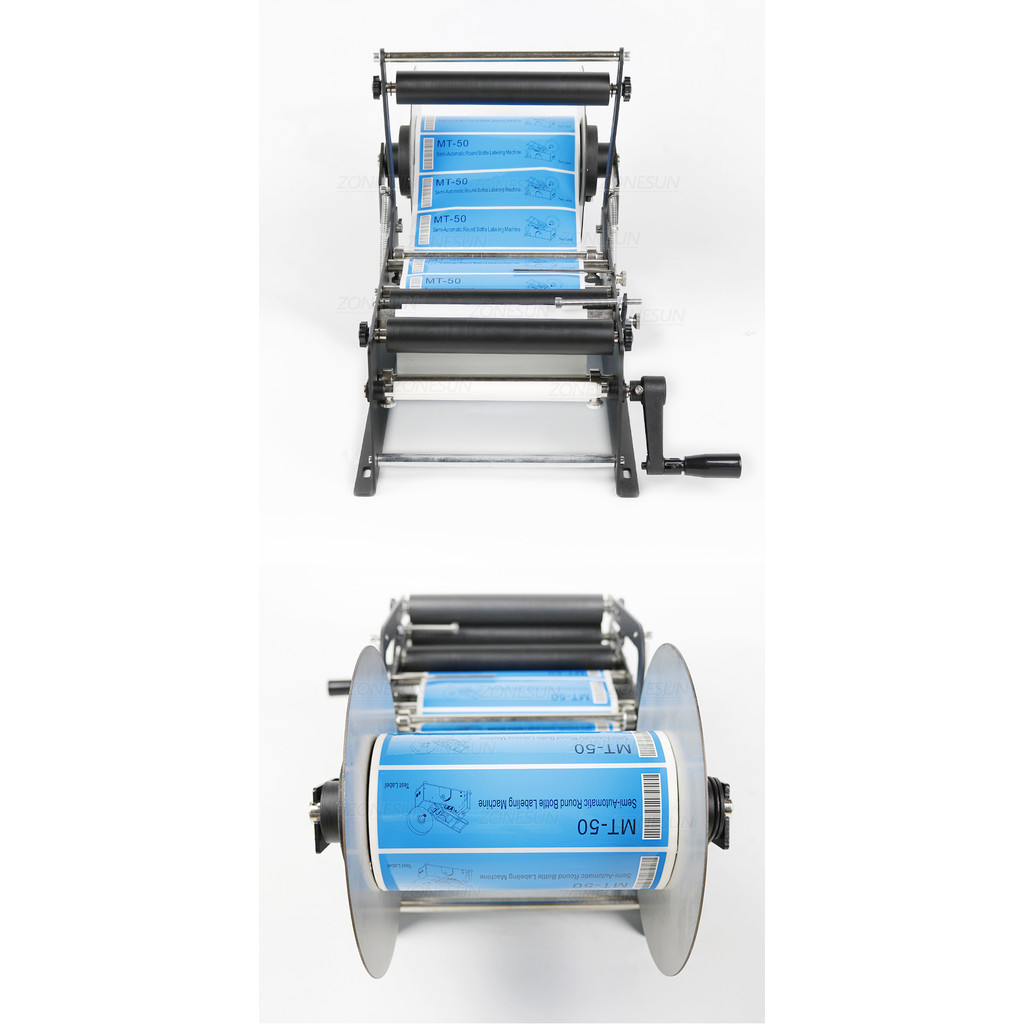 

ZONESUN ZS-50W Sleeve Manual Mineral Water Plastic Round Bottle Labeling Machine For Round Bottles Sticker Label Packing Machine