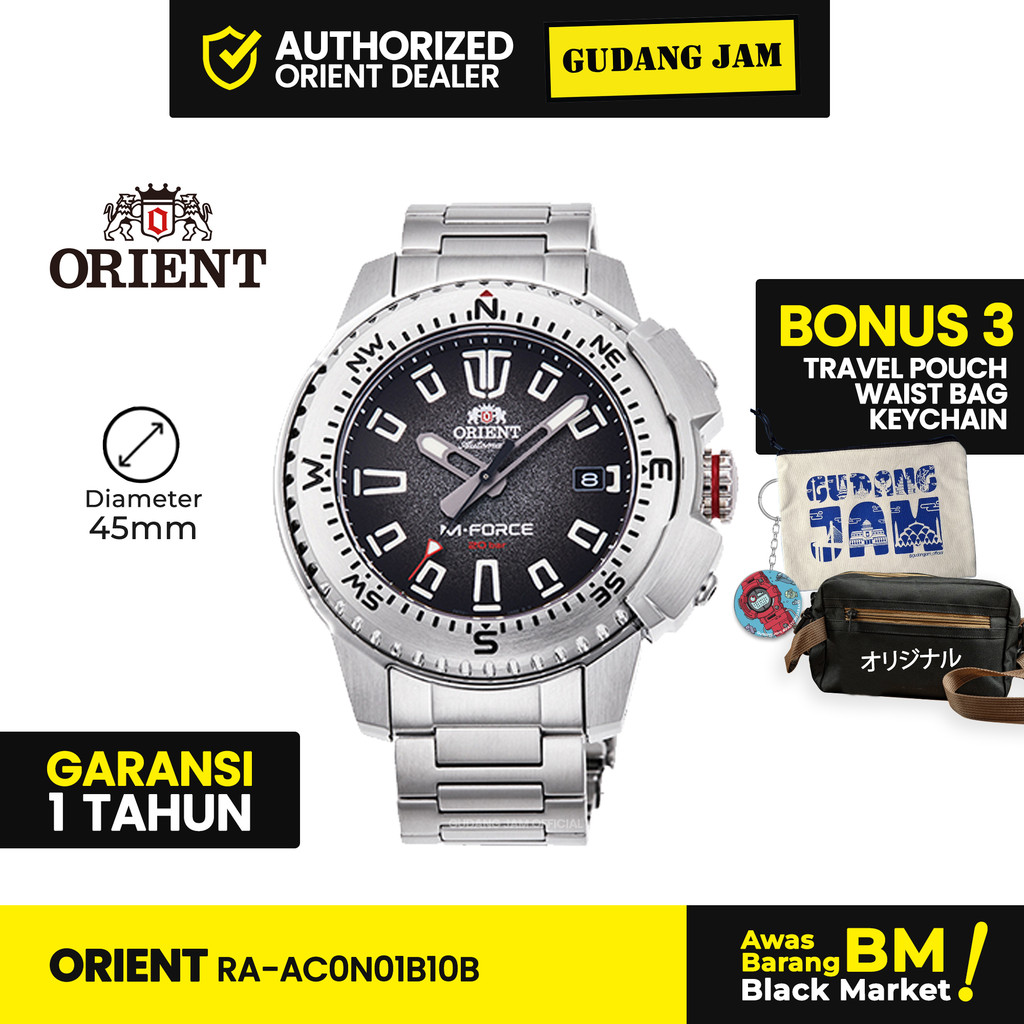 Jam Tangan Pria Orient RA-AC0N01B10B M-Force Mechanical Sports Watch