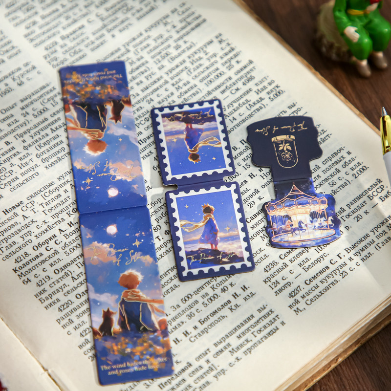 

3pcs Kawaii Star Dream Prince Theme Universe Tour Notes Students Read Magnetic Bookmarks School Office Supplies Cute Bookmarks