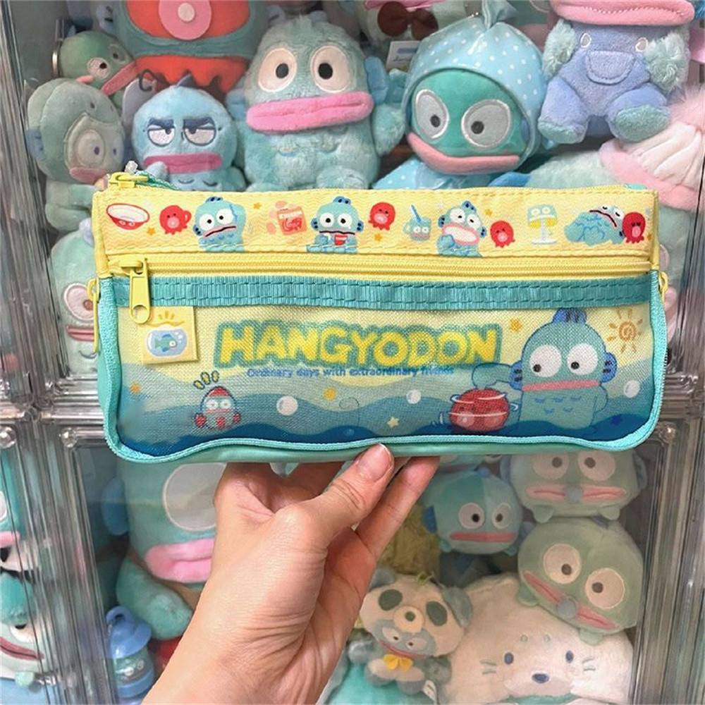 

Cute Half Mermaid Hanton Clown Fish Pencil Case Kawaii Fashion Large capacity Cartoon Stationery Storage Bag Student Pencil Bag