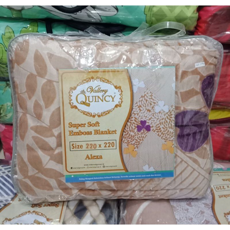 BEJO199 NEW MOTIF Selimut Vallery Quincy Jumbo 220x220 cm Original Baru Kualitas Premium By Internal