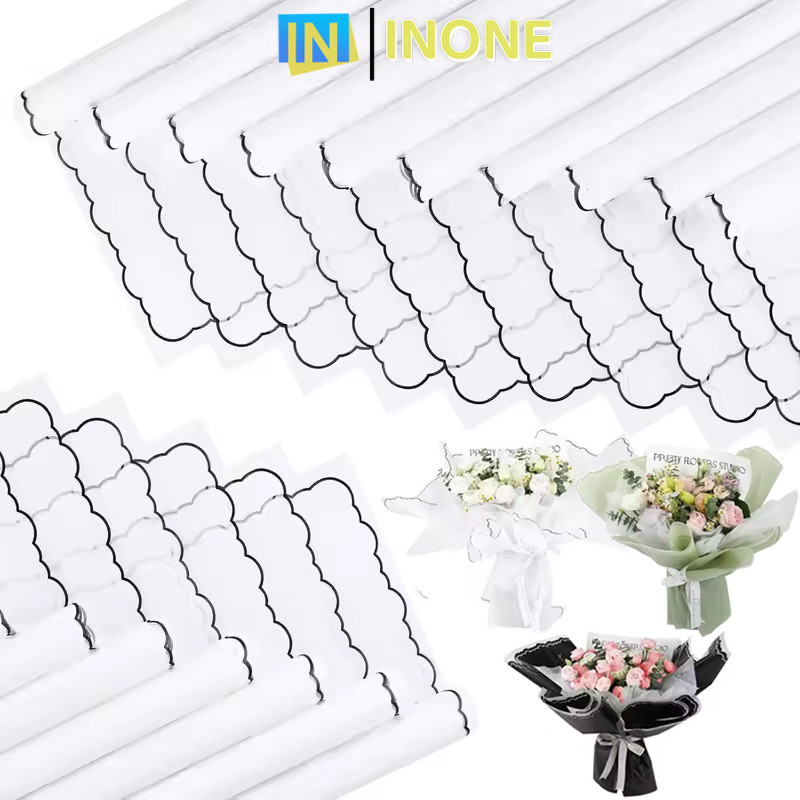 

INONE - [20 LEMBAR] Kertas Buket List Cloud Frame Transparan