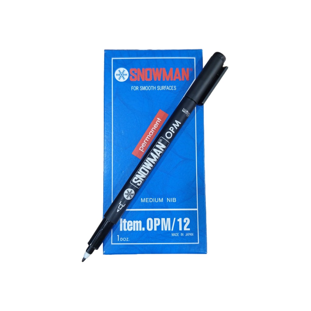 

Spidol Permanent Pen Snowman OHP tipe OPM / tulis di mika Atk