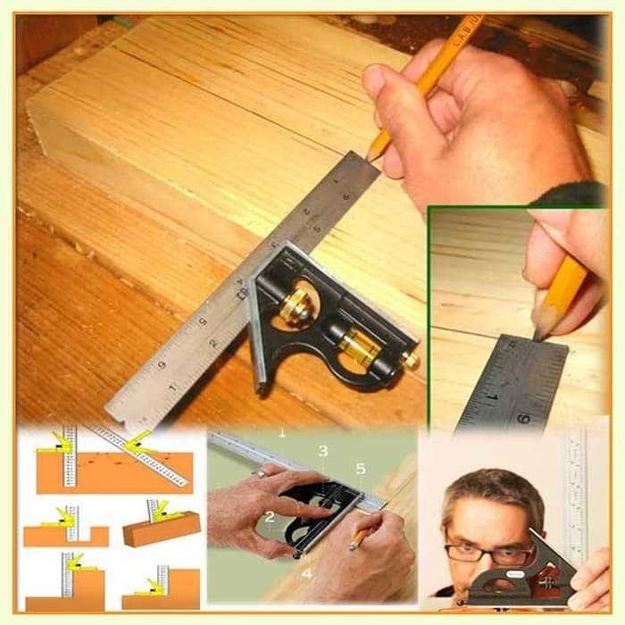 

SKSSSTR Mistar Penggaris Siku Adjustable Angle Ruler Waterpass 305mm - ZEAST