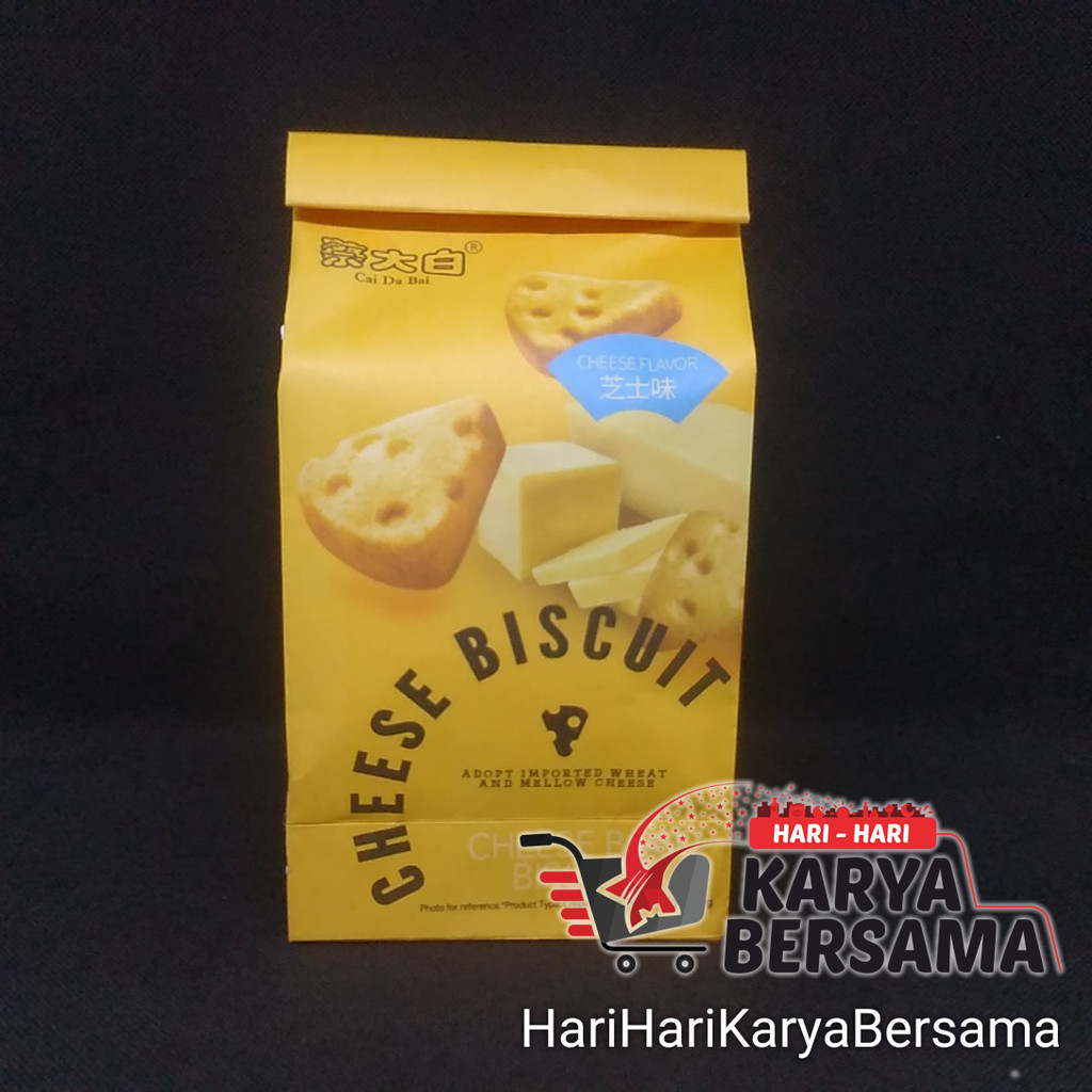 

MAKANAN RINGAN BISKUIT IMPOR CAI DA BAI CHEESE BOBO BISCUITS 80GR