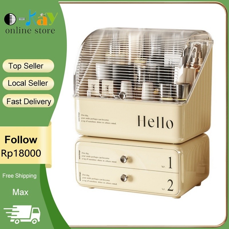 O-KAY Rak Kosmetik Acrylic Jumbo Rak Organizer Kosmetik Rak Penyimpanan Kosmetik Rak Makeup TERLARIS