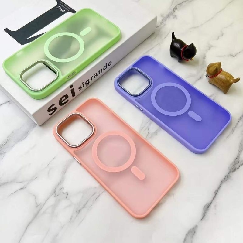 0602 CASE MAGNETIC MATTE PREMIUM DOFF COLOUR cover for IPH  7+ 8+ X XS XR 14PROMAX 15 15PRO 15PROMAX