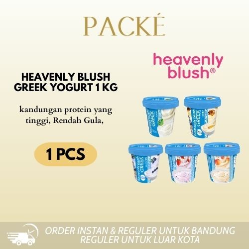 

Heavenly Blush Greek Yogurt 1kg - Rasa Plain / Original / Madu / Blueberry / Stroberi / Peach