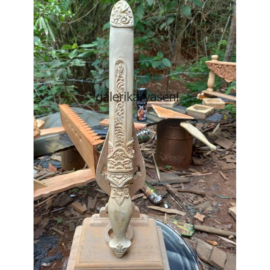 sarung scan warangka pusaka lengkap landeyan ukir full jati GKS355