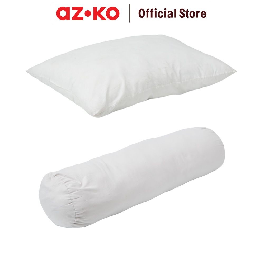 AZKO Sleeplite Set 2 Pcs Bantal & Guling N - Krem Set Pillow And Bolster Package Perlengkapan Kamar 