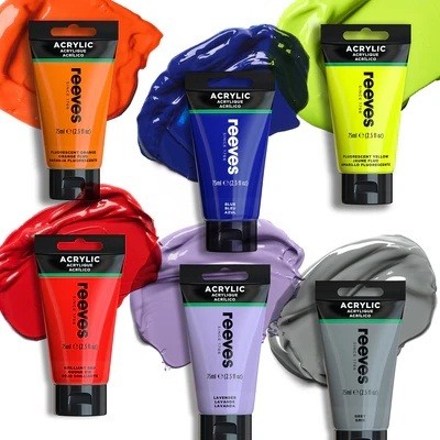 

reeves fine artist acrylic paint/cat acrylic/ akrilik 75ML