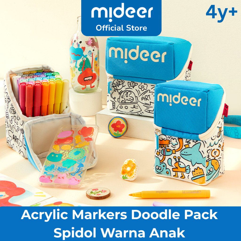 

Mideer Acrylic Markers Doodle Pack Alat Mewarnai Spidol Warna Seni Kreasi Mewarnai Anak