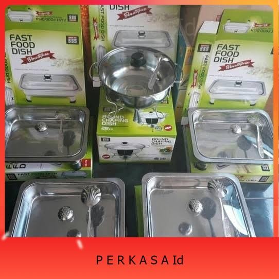 prasmanan set full kaca (5set) / tempat prasmanan full kaca