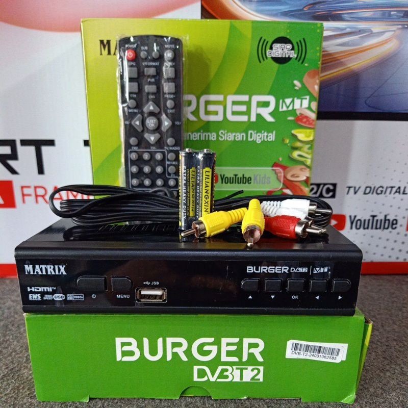 PROMO Set top box Matrix Apple kuning / STB Matrix burger DVB T2 Matrix