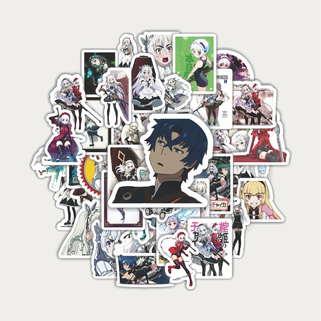 

Sticker Pack Stiker Anime Series Chaika The Coffin Princess Dekorasi Lucu Kreatif untuk Notebook, Skateboard, H