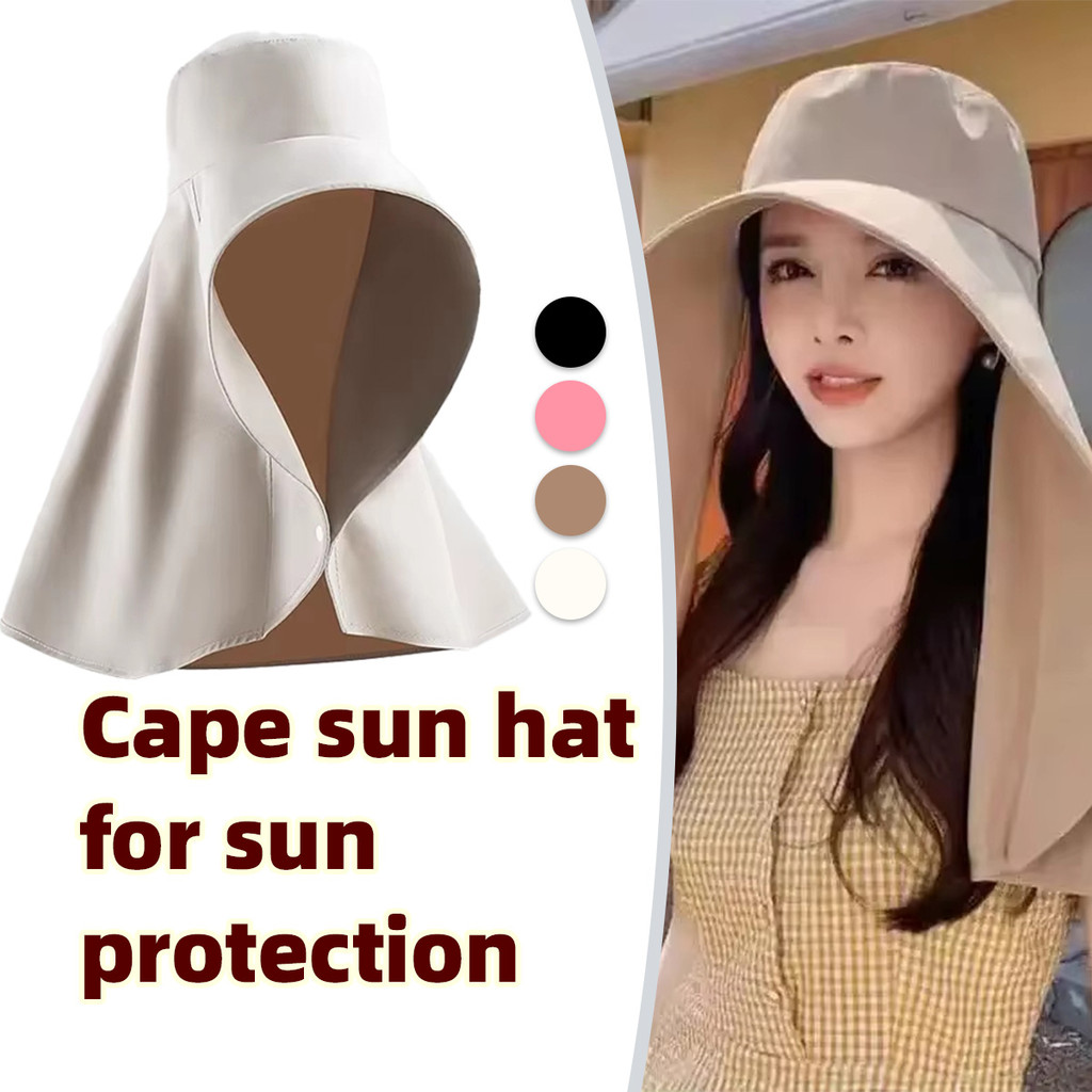 "Topi wanita anti uv matahari hijab Pelindung Pinggiran ekstra Outdoor Penutup Wajah Paling Musim Pa
