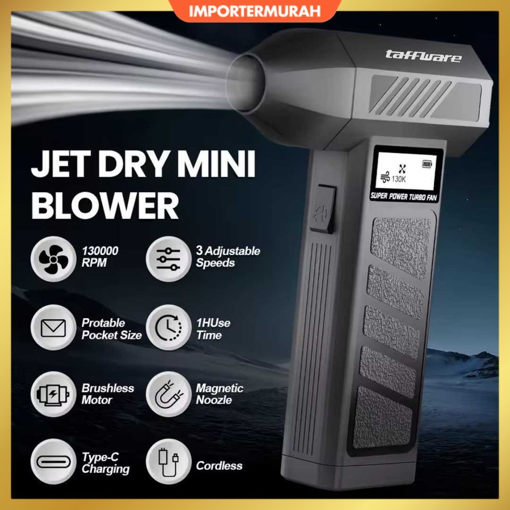 Taffware Mini Turbo Violent Air Blower Cordless Jet Portable 130000RPM - PAR-13
