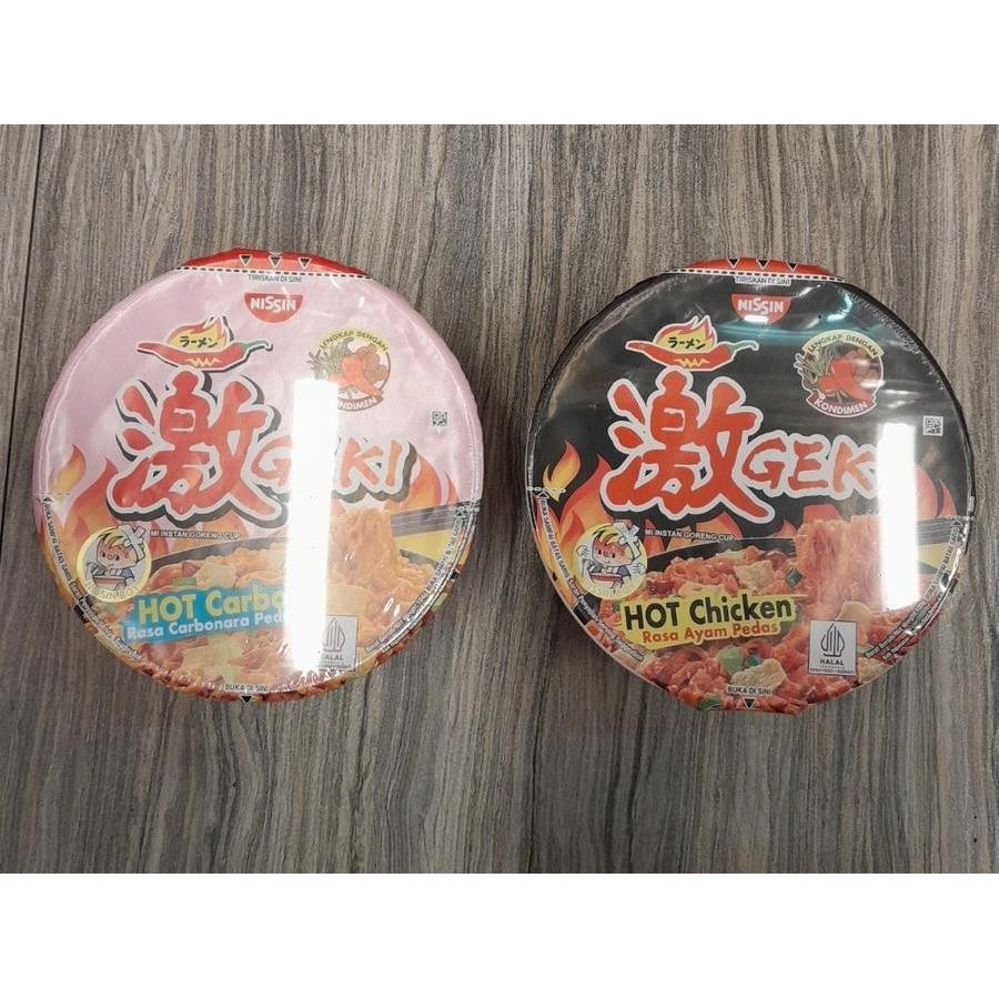 

Nissin Geki Bowl Ramen Mie Instant Cup Import Rasa HOT CARBONARA / HOT CHICKEN