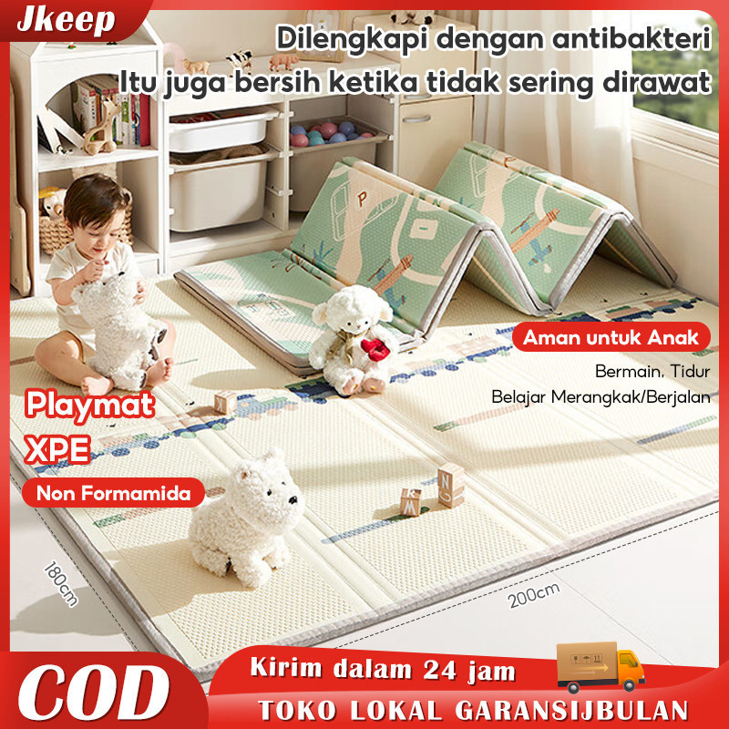 Karpet anak/karpet main anak/karpet lantai bayi/Doritoki SNI Ready Karpet Playmate Lipat Anak 180x20