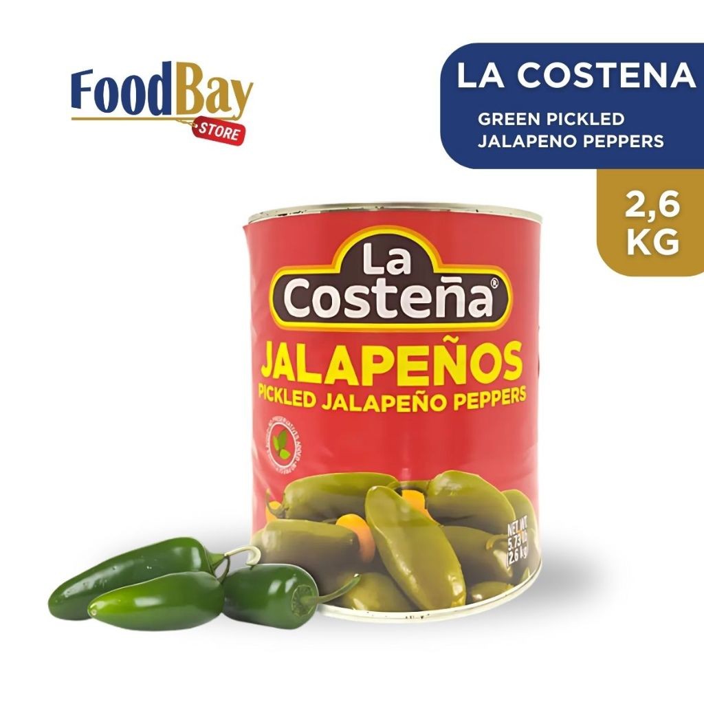 

LA COSTENA Green Pickled Jalapeno Peppers 2,6 kg | Jalapeno 2600 Gr