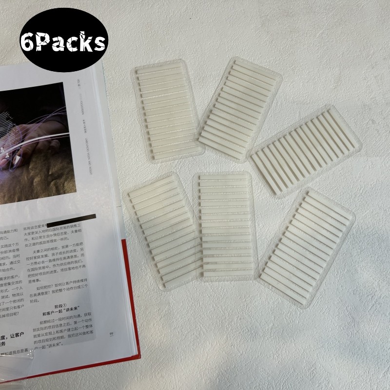 

6Packs/Set Transparent Sticky Notes Self-Adhesive BookMarker Annotation Reading Book Clear Tab Kawaii Cute Stationery