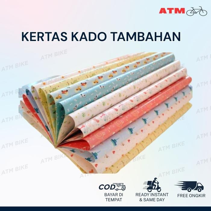 

JASA PACKING KERTAS KADO - KHUSUS PEMBELIAN PRODUK ATM BIKE JIKA Kertas Kado Pembungkus Kado Tambahan Bungkus Kado Hadiah - Hadiah Cewek, Regular