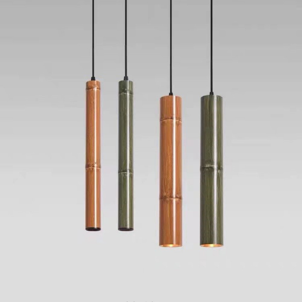 

LED new bamboo tube hanging line light dimming indoor decoration lighting household and commercial atmosphere ceiling light
