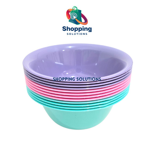 1 Lusin (12Pcs) Mangkok Makan Plastik Bulat Besar Soft Premium APP Kicthenware