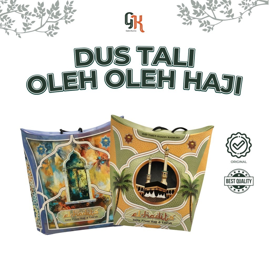 

Dus Tali Paket Oleh Oleh Haji dan Umroh Kertas Premium 50pcs/25pcs Hijau Sage