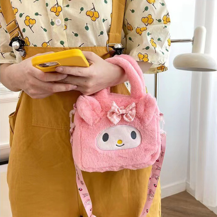 Osm - T6263 Tas Pinggang Anak Perempuan / Cute Hand Bag Bulu