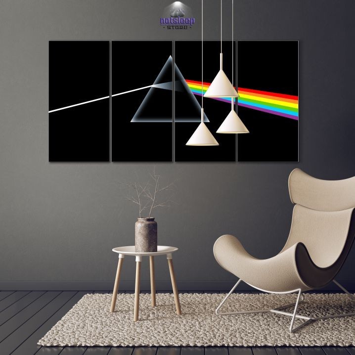 Wall Decor - cowok  dinding band pinkfloyd 1 set - - Poster kayu dekorasi hiasan dinding aesthetic k
