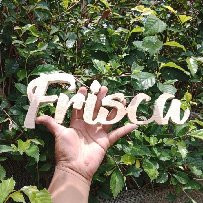 Custom Tulisan Huruf timbul Latin ukuran 10 cm bahan kayu solid - 4 cm