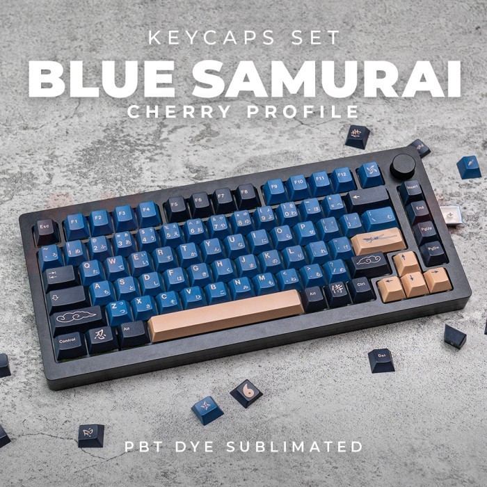 Blue Samurai PBT Dye Sub Keycaps