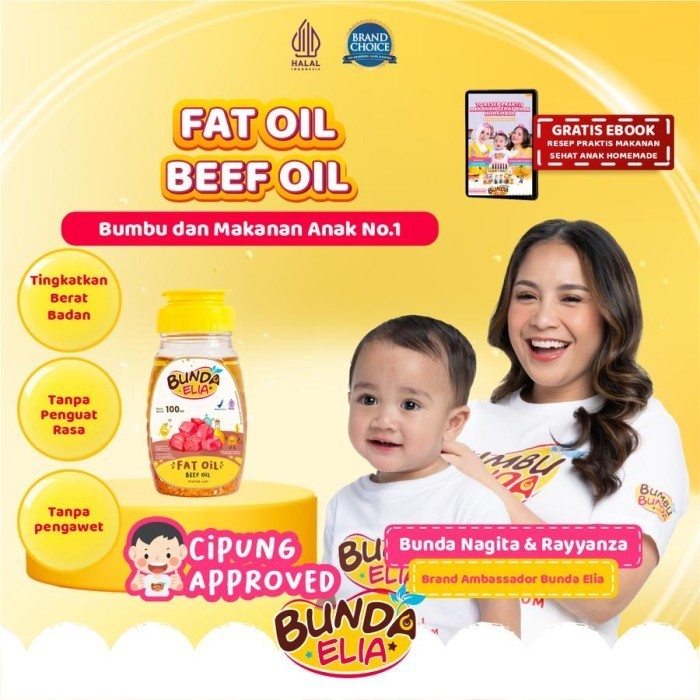 

Bumbu Bunda Minyak Makan Bayi Fat Oil Non MSG Non Pengawet 100ml - ideal untuk menumis masakan dan meningkatkan berat badan anak