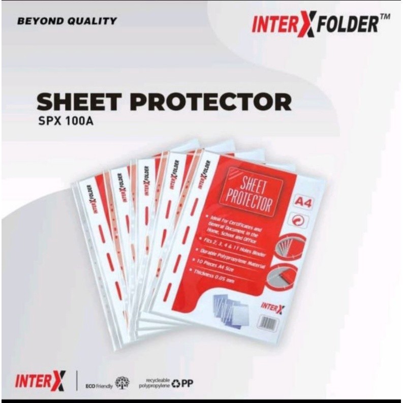 

Sheet Protektor A4 isi 10 lembar Inter X Folder / PP pocket plastik BEST SELLER!!!