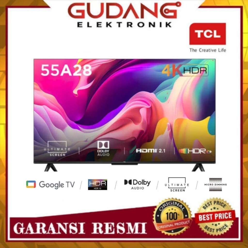 LED TV 55 INCH TCL 55A28 ANDROID 4K TV TCL 55 A 28