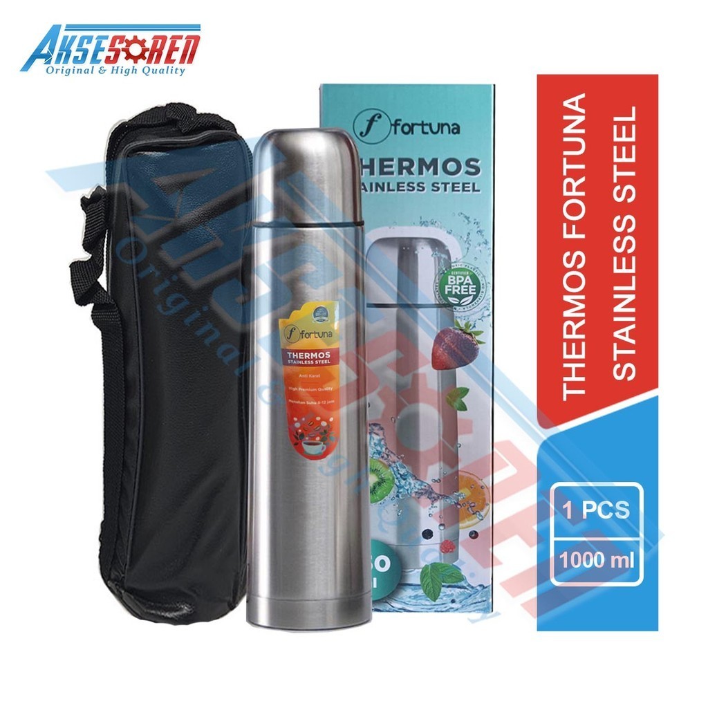 Thermos Air Panas Stainless Steel Fortuna / Botol Minum Termos / Tempat Minum / Termos Air Panas Ste