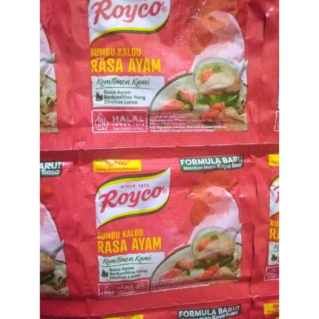 

[ 1 Renceng/12sachet ] ROYCO Bumbu Pelezat Rasa AYAM Sachet 8gr