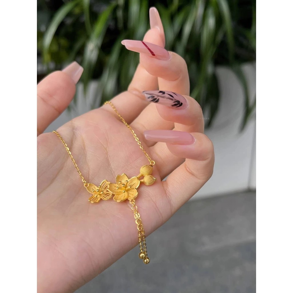 Wanita Kalung Emas Pasir/Baru Saudi Emas/Kalung Emas Asli Kadar 375%/Emas 24K