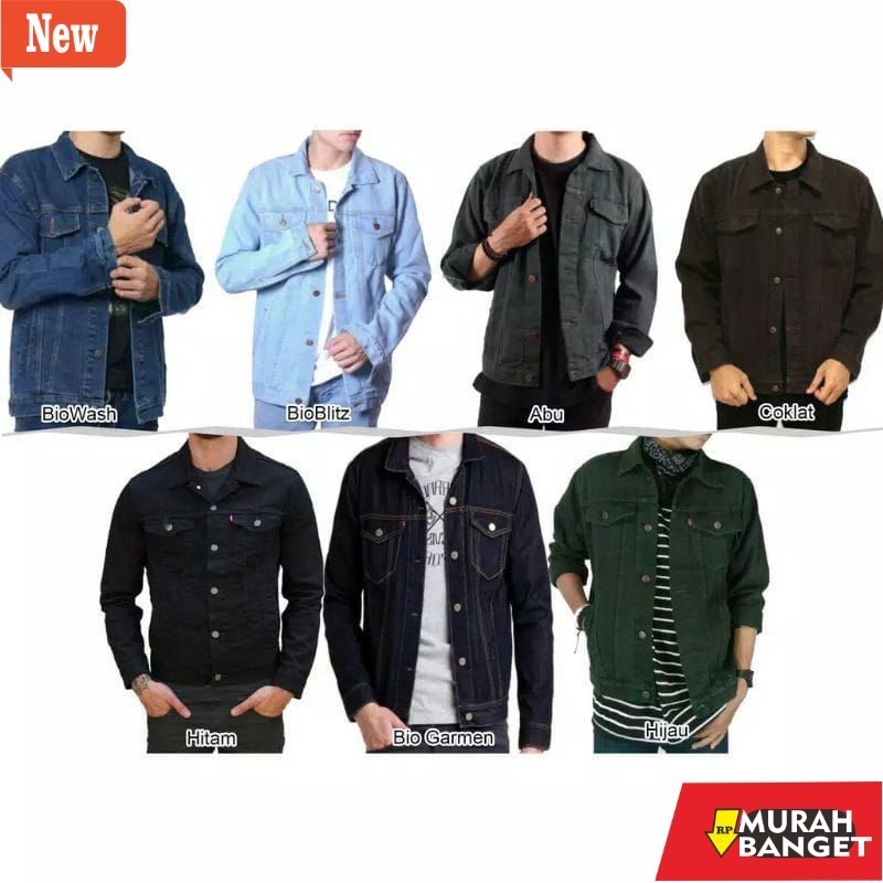 Jaket pria kekinian yg viral- jaket jeans pria jaket pria bisa cod