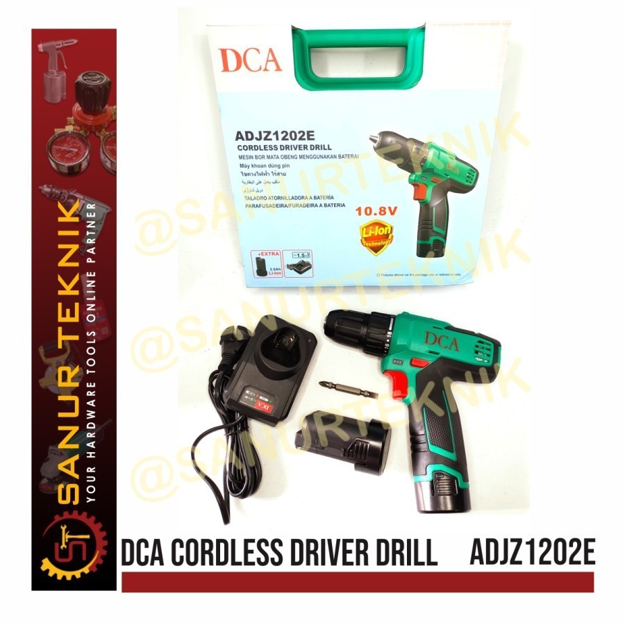 DCA ADJZ120 2E / ADJZ1202E / Cordless Battery Drill / Mesin Bor Baterai Tangan DCA