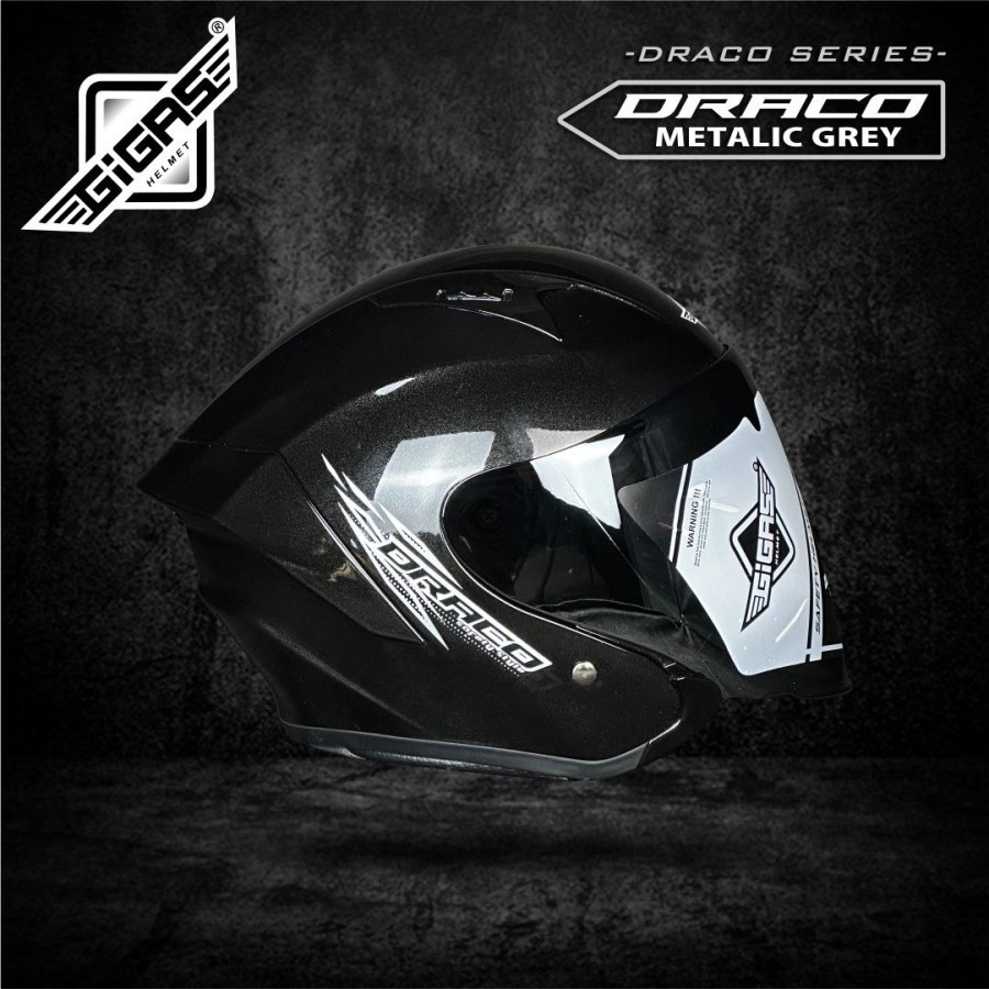 HELM GIGAS DRACO SIGNATURE METALIC BLACK
