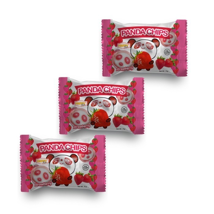 

Happy Time Panda Chips Rasa Strawberry 8g Isi 10pcs Cemilan Murah dan Enak