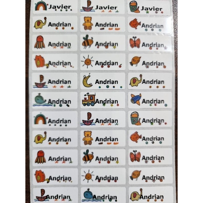 

Stiker nama waterproof/stiker nama buku/stiker nama alat tulis