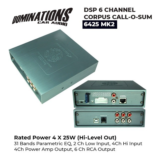 DSP Processor Amplifier 6 Channel 6425 MK2 Dominations Audio