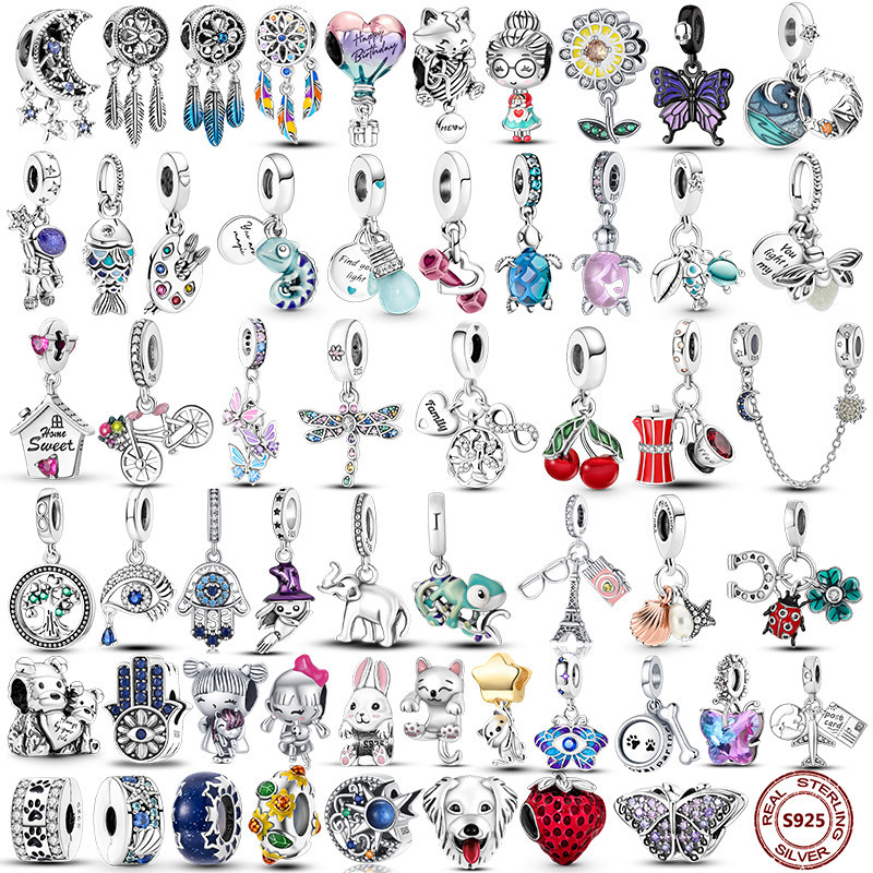 Chameleon Luminous Firefly Charm Fit Pandora 925Silver Beads For DIY Jewelry Birthday Gift